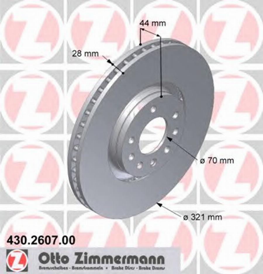 Zimmermann 430.2607.00 - Bremsscheibe alexcarstop-ersatzteile.com