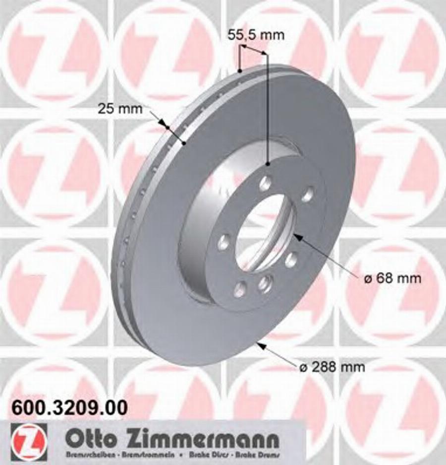 Zimmermann 600 3209 00 - Bremsscheibe alexcarstop-ersatzteile.com