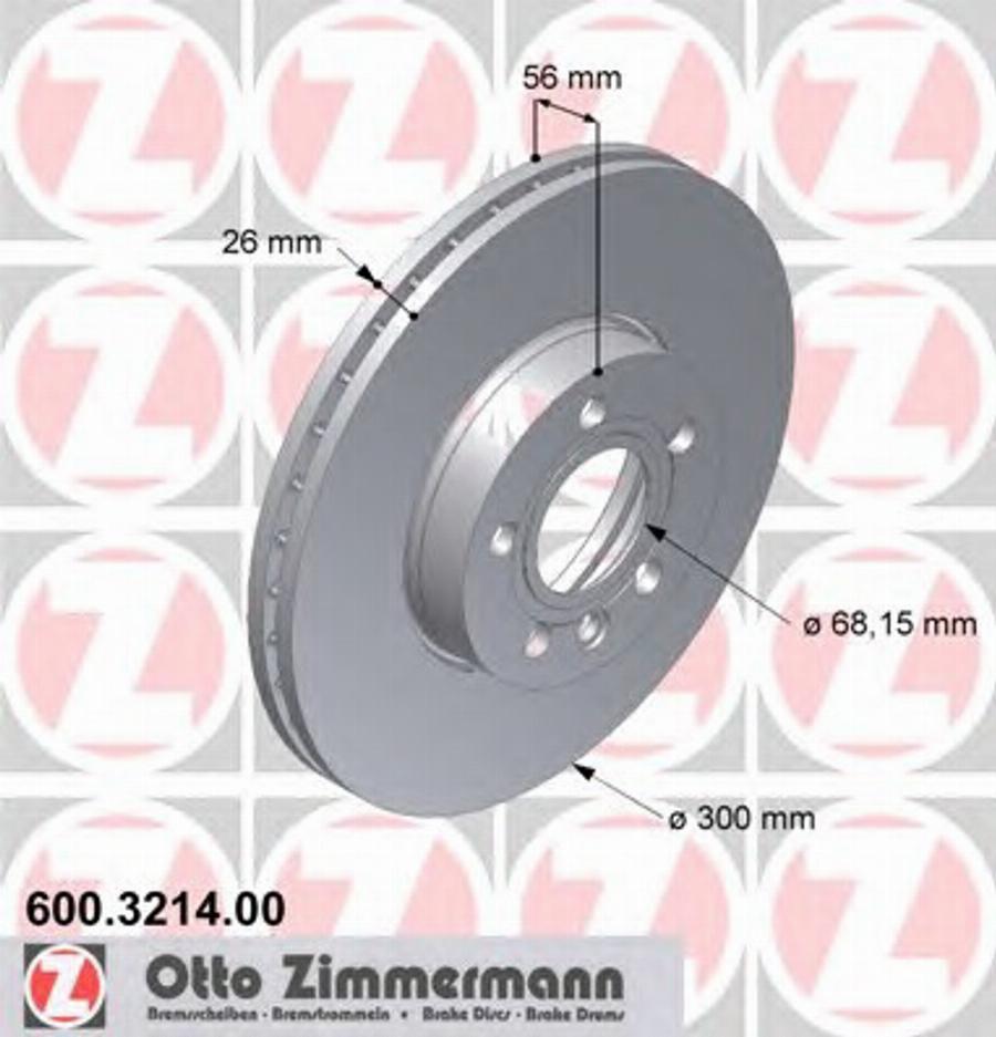 Zimmermann 600.3214.00 - Bremsscheibe alexcarstop-ersatzteile.com