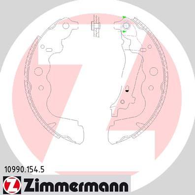 Zimmermann 10990.154.5 - Bremsbackensatz alexcarstop-ersatzteile.com