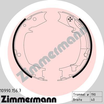 Zimmermann 10990.156.7 - Bremsbackensatz, Feststellbremse alexcarstop-ersatzteile.com