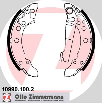 Zimmermann 10990.100.2 - Bremsbackensatz alexcarstop-ersatzteile.com