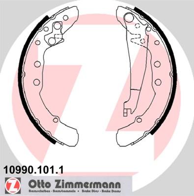 Zimmermann 10990.101.1 - Bremsbackensatz alexcarstop-ersatzteile.com