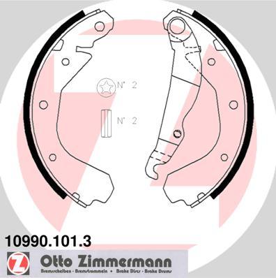 Zimmermann 10990.101.3 - Bremsbackensatz alexcarstop-ersatzteile.com