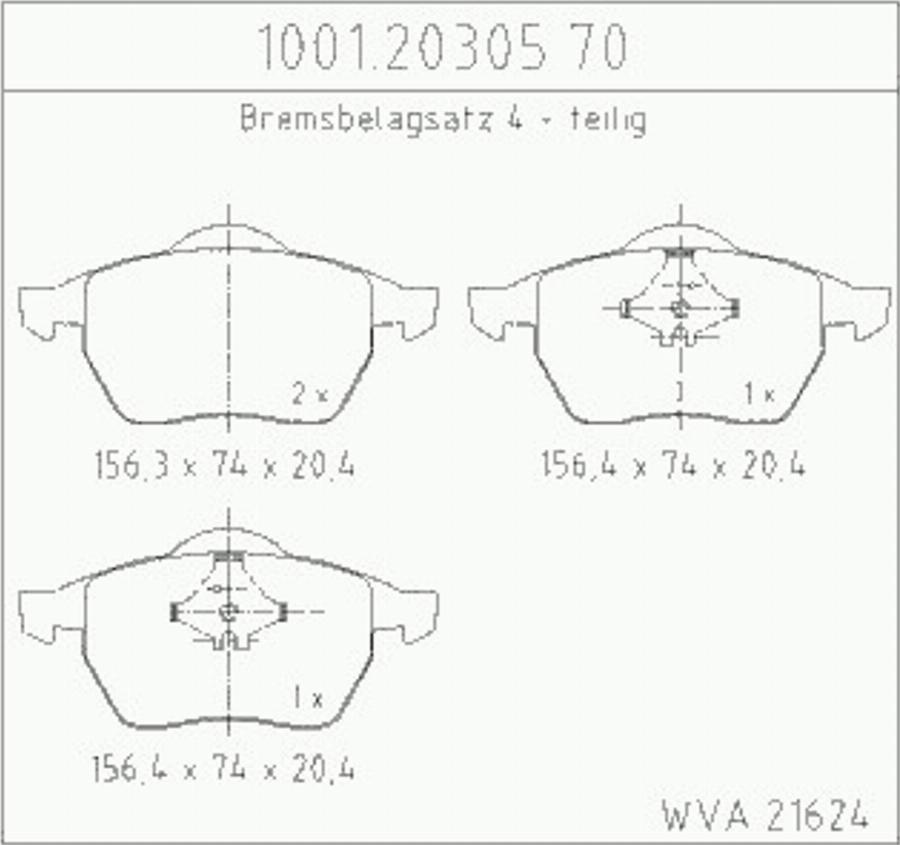 Zimmermann 10012030570 - Bremsbelagsatz, Scheibenbremse alexcarstop-ersatzteile.com