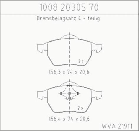 Zimmermann 10082030570 - Bremsbelagsatz, Scheibenbremse alexcarstop-ersatzteile.com