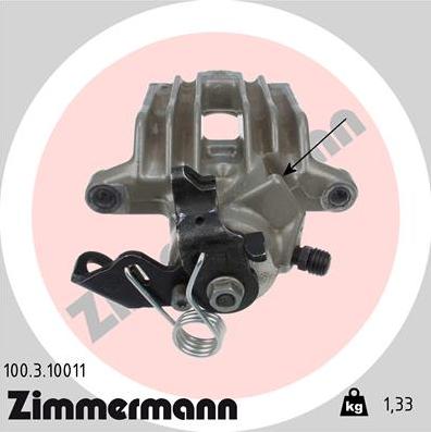 Zimmermann 100.3.10011 - Bremssattel alexcarstop-ersatzteile.com