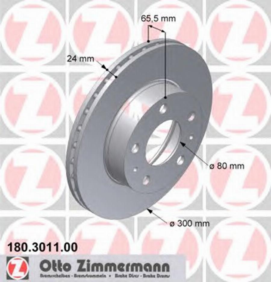 Zimmermann 180.3011.00 - Bremsscheibe alexcarstop-ersatzteile.com