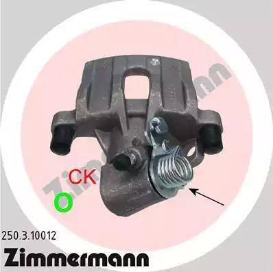 Zimmermann 250.3.10012 - Bremssattel alexcarstop-ersatzteile.com