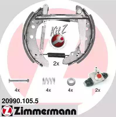 Zimmermann 20990.105.5 - Bremsbackensatz alexcarstop-ersatzteile.com