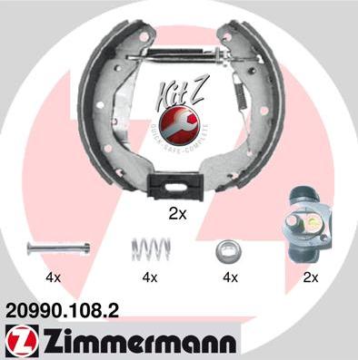 Zimmermann 20990.108.2 - Bremsbackensatz alexcarstop-ersatzteile.com