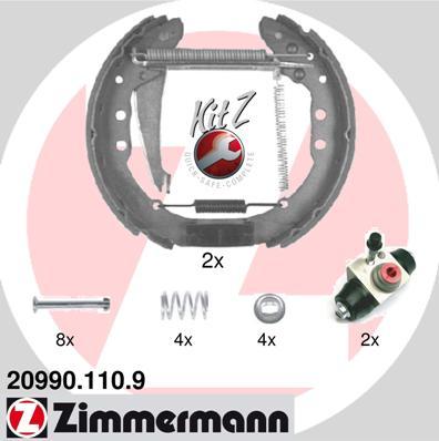 Zimmermann 20990.110.9 - Bremsbackensatz alexcarstop-ersatzteile.com