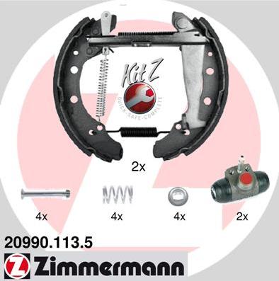 Zimmermann 20990.113.5 - Bremsbackensatz alexcarstop-ersatzteile.com