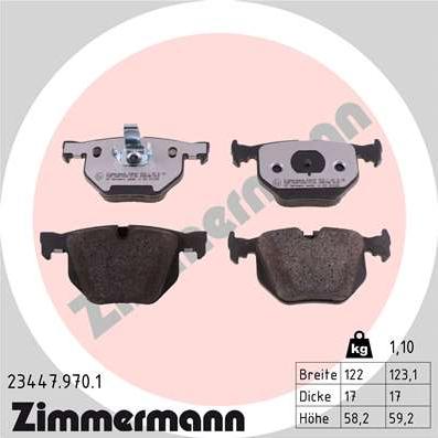 Zimmermann 23447.970.1 - Bremsbelagsatz, Scheibenbremse alexcarstop-ersatzteile.com