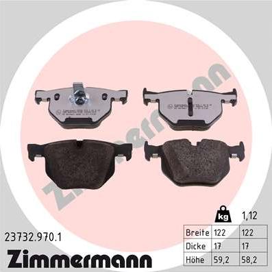 Zimmermann 23732.970.1 - Bremsbelagsatz, Scheibenbremse alexcarstop-ersatzteile.com