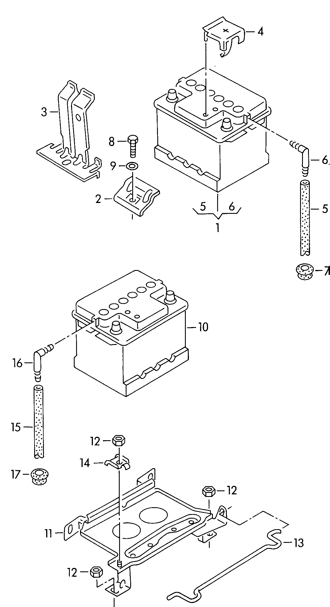 VW 8A0 915 105 E - Starterbatterie alexcarstop-ersatzteile.com