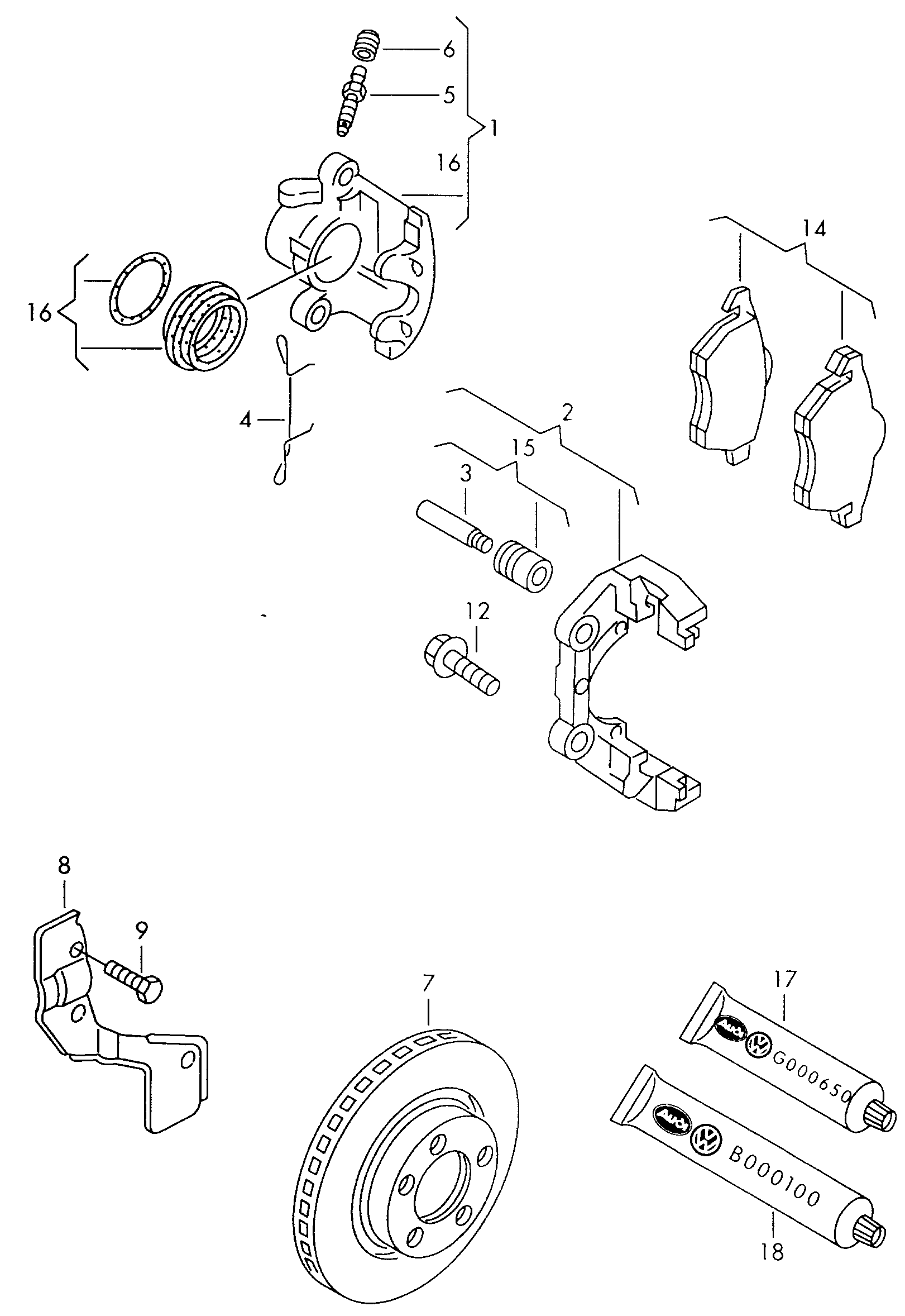 HONGQI 4B0698151AB - Bremsbelagsatz, Scheibenbremse alexcarstop-ersatzteile.com