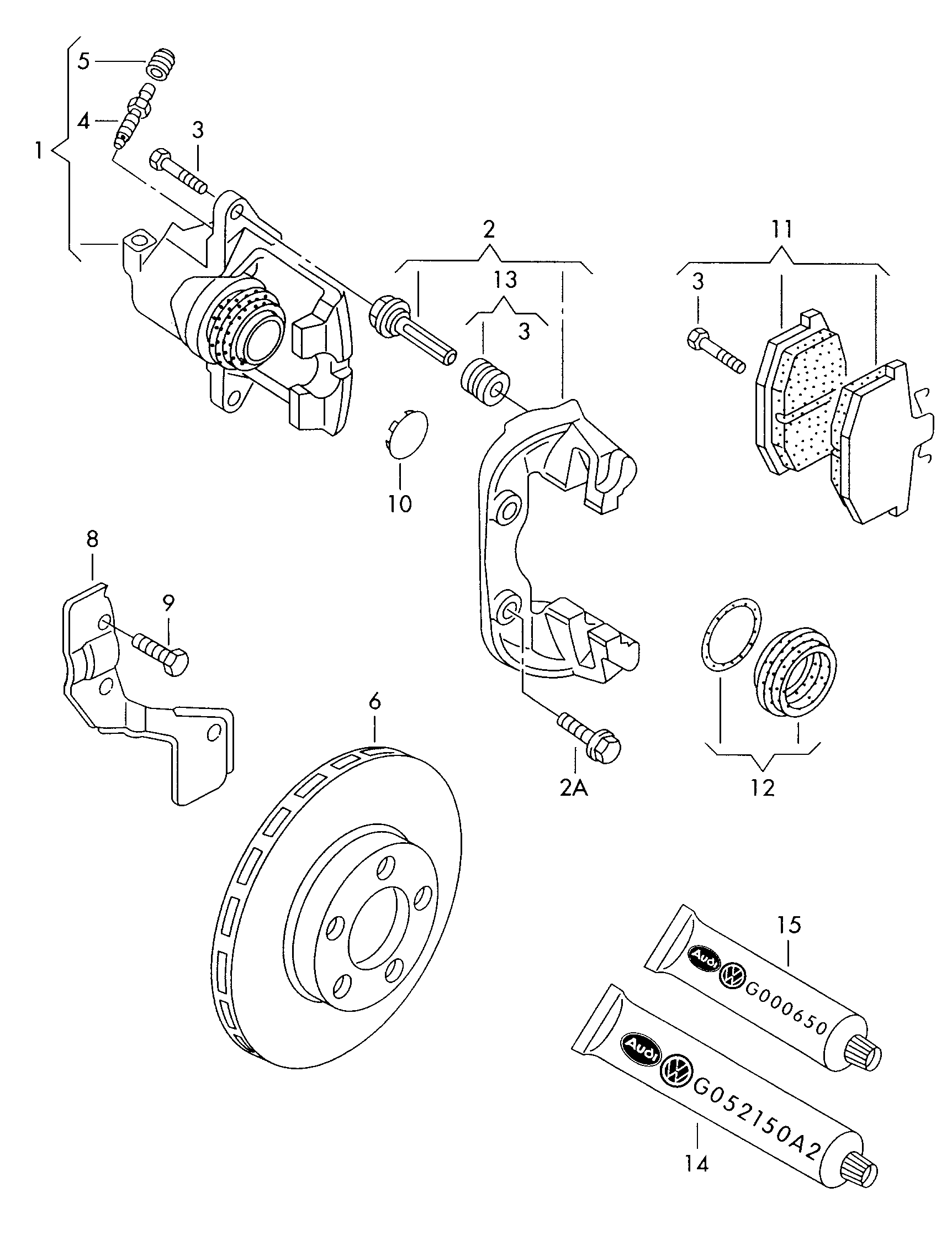 AUDI 8E0 615 123 - Bremssattel alexcarstop-ersatzteile.com