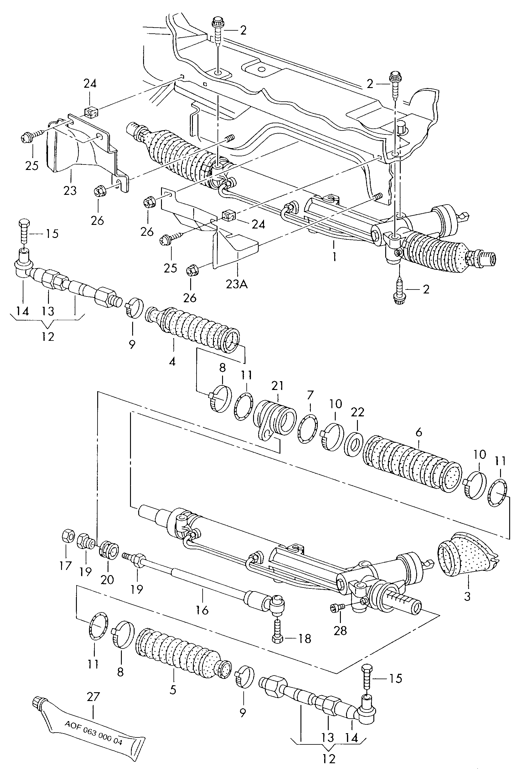 VAG 8D1 422 052 - Lenkgetriebe alexcarstop-ersatzteile.com