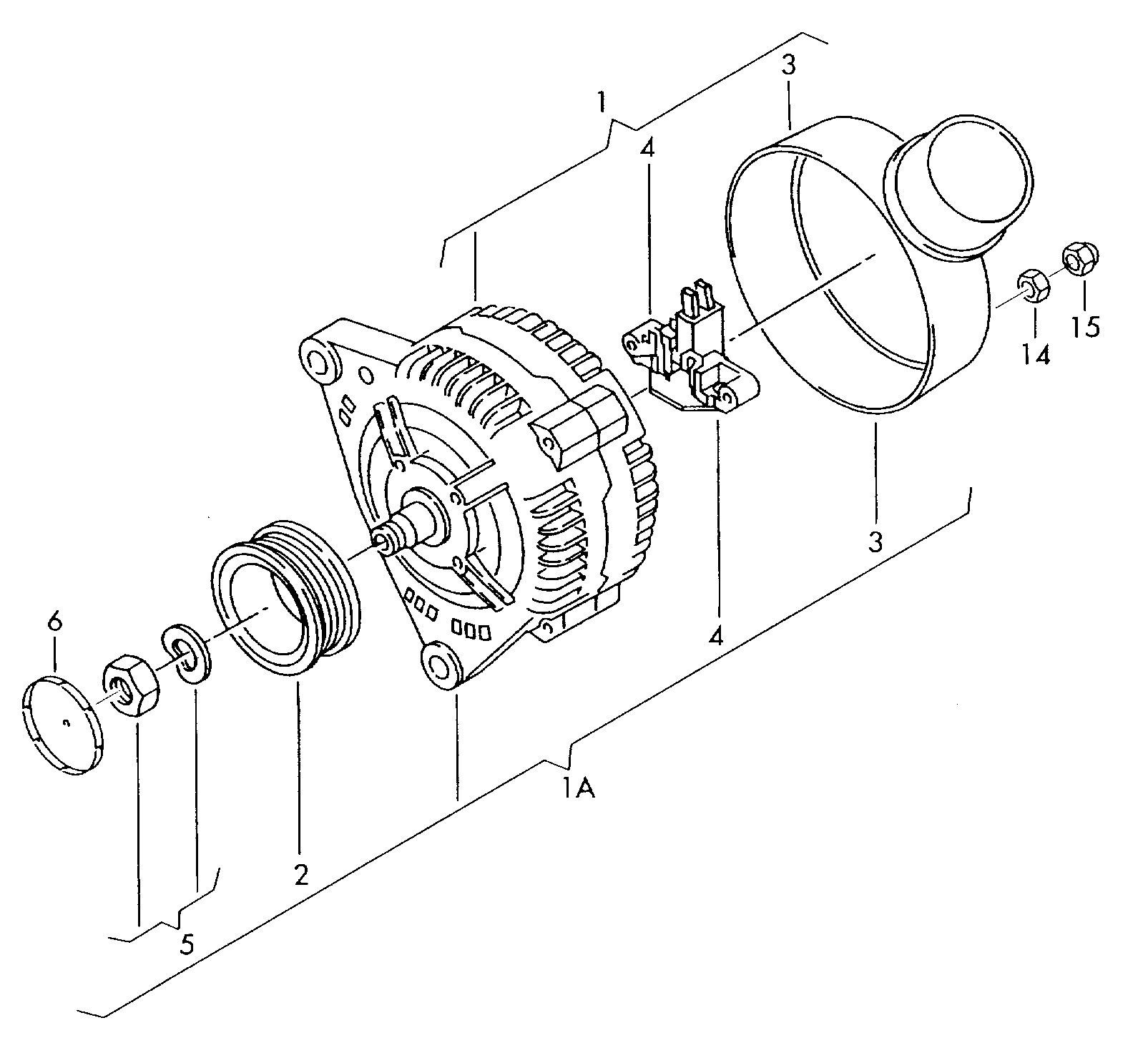 Skoda 028903025AX - Generator alexcarstop-ersatzteile.com