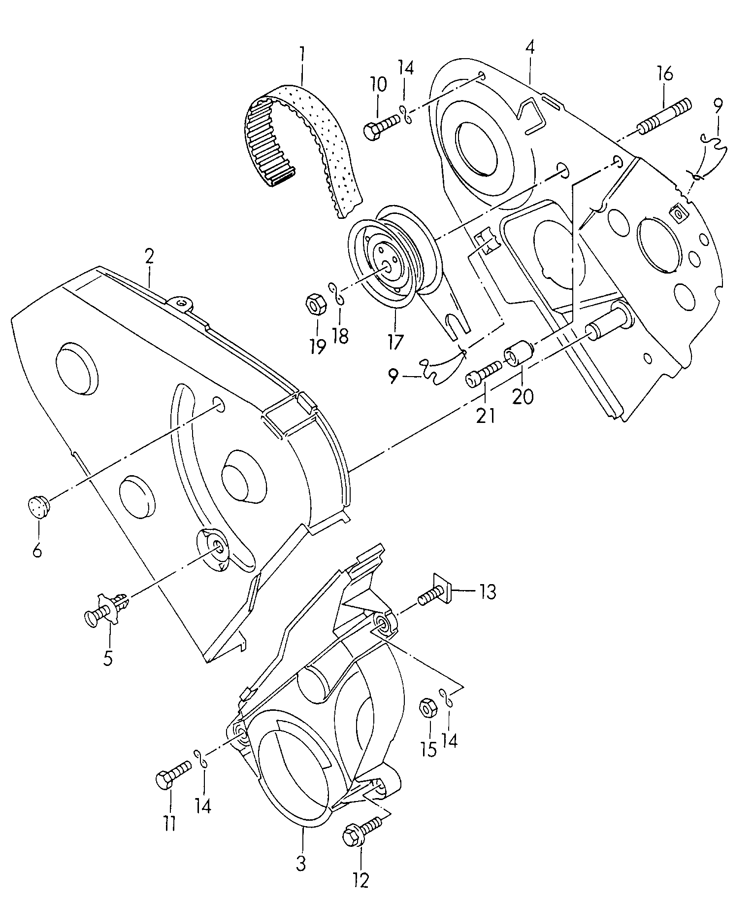 VW 028 109 243 F - Spannrolle, Zahnriemen alexcarstop-ersatzteile.com