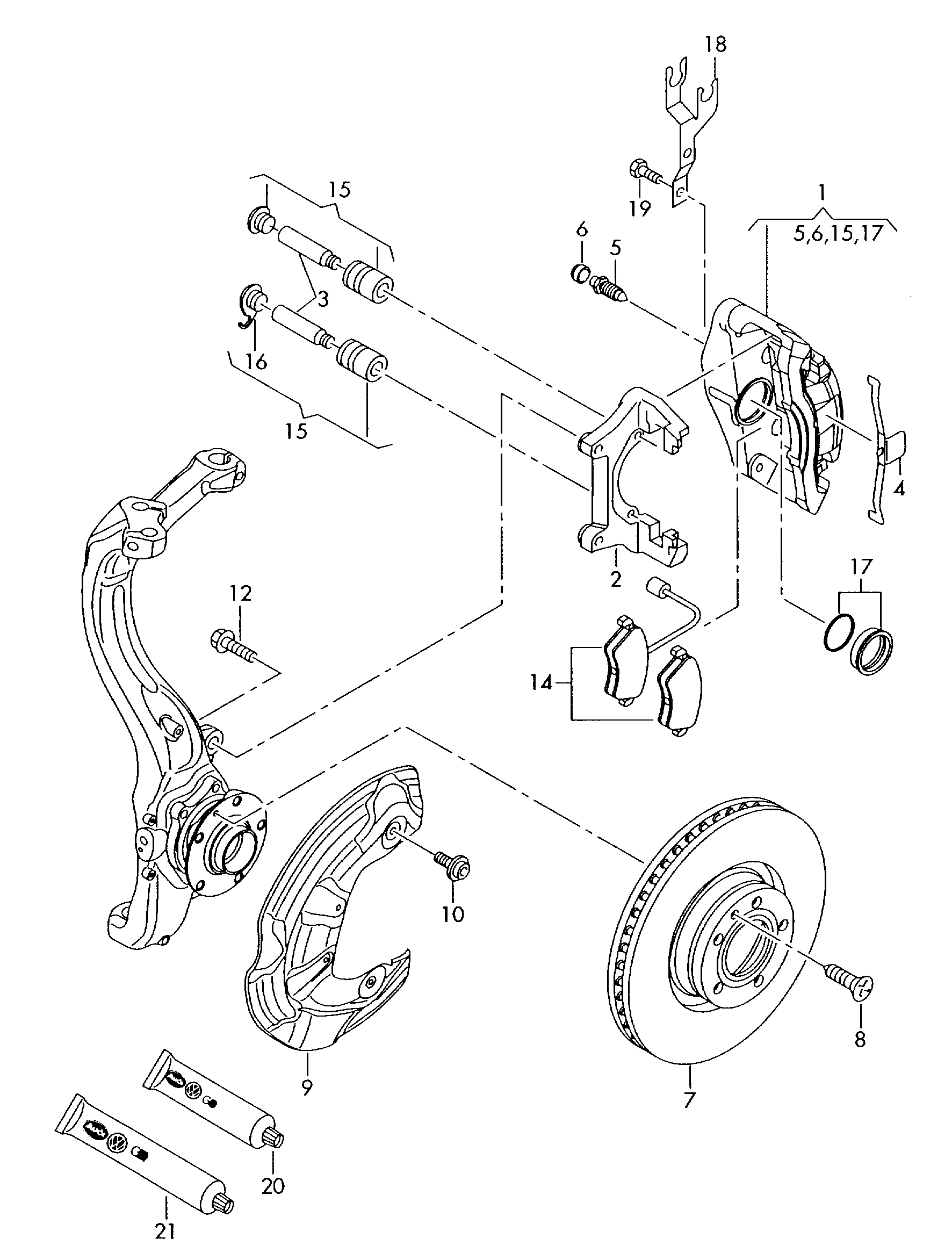 VAG 4F0 615 123 - Bremssattel alexcarstop-ersatzteile.com