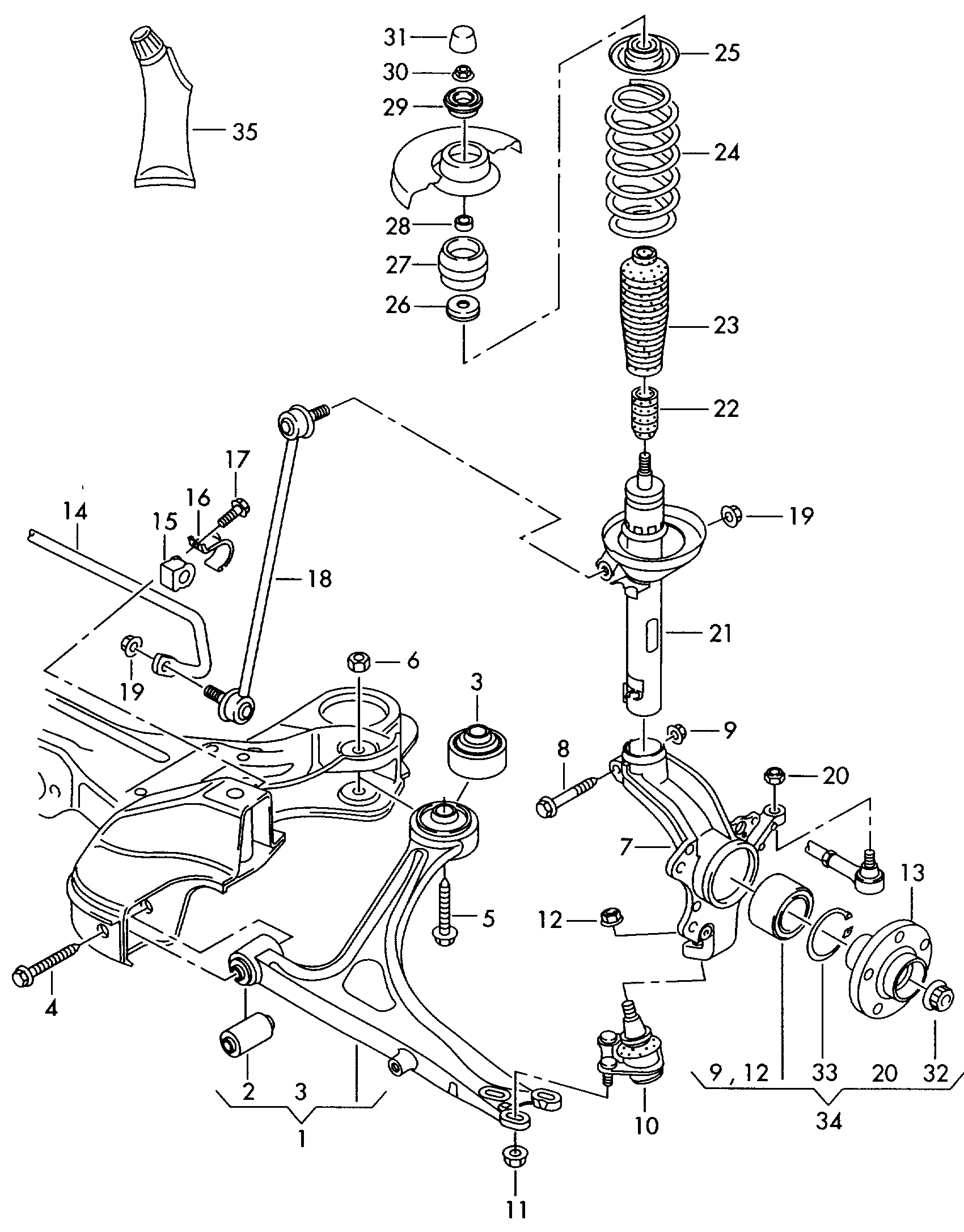 VW 8N0407151D - Lenker, Radaufhängung alexcarstop-ersatzteile.com