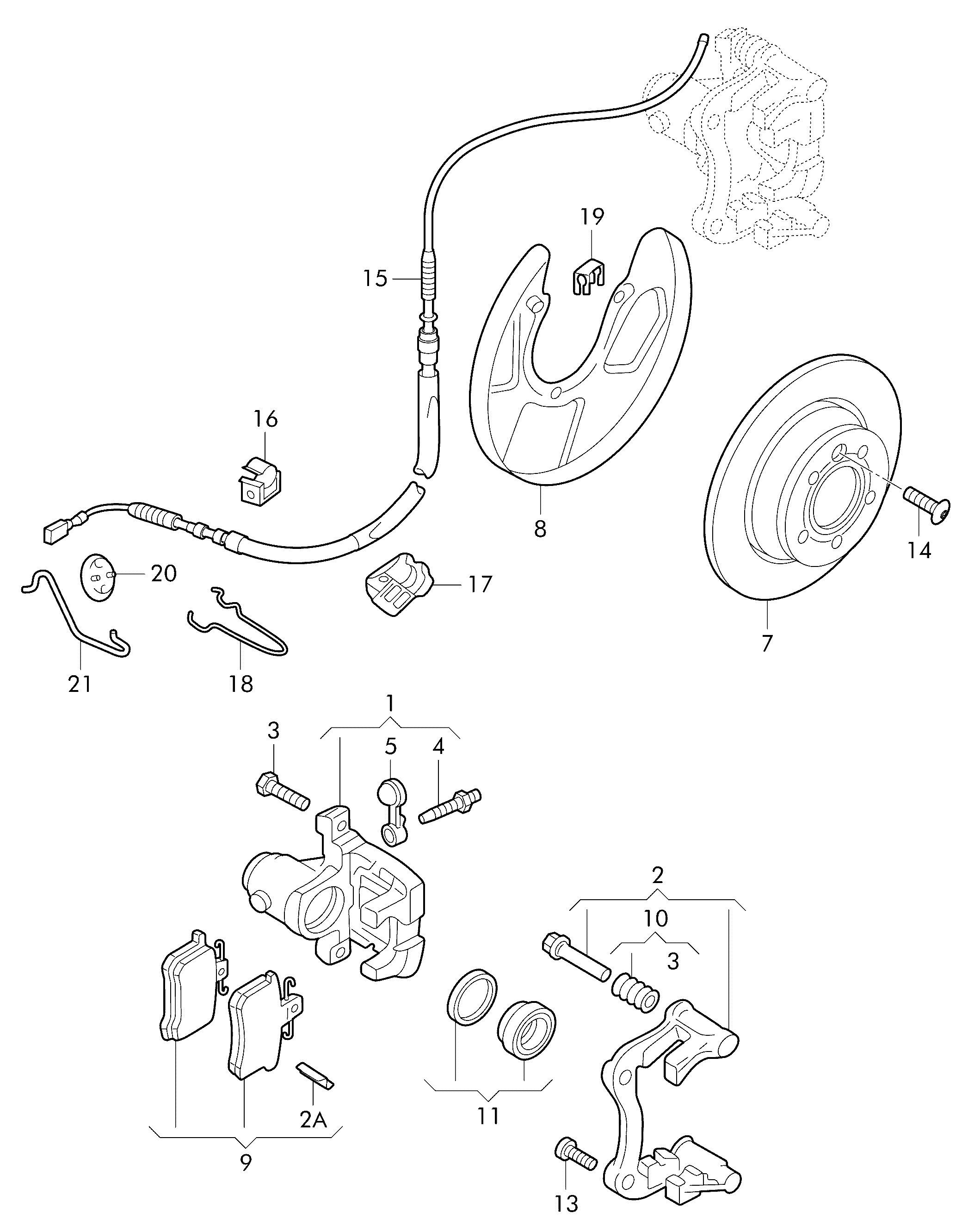 VAG 4B0 698 451 - Bremsbelagsatz, Scheibenbremse alexcarstop-ersatzteile.com