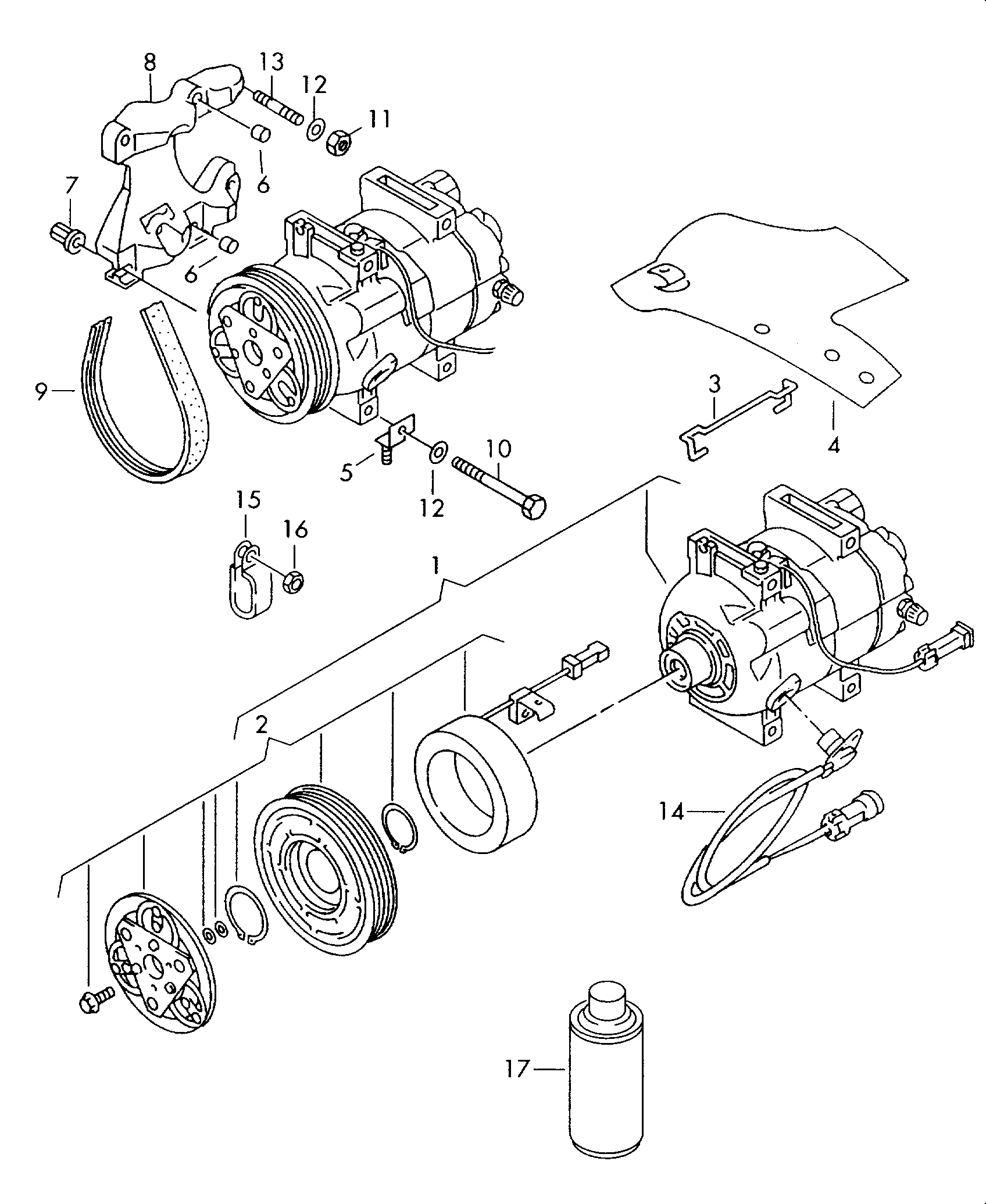 VAG 4B0260805B - Kompressor, Klimaanlage alexcarstop-ersatzteile.com