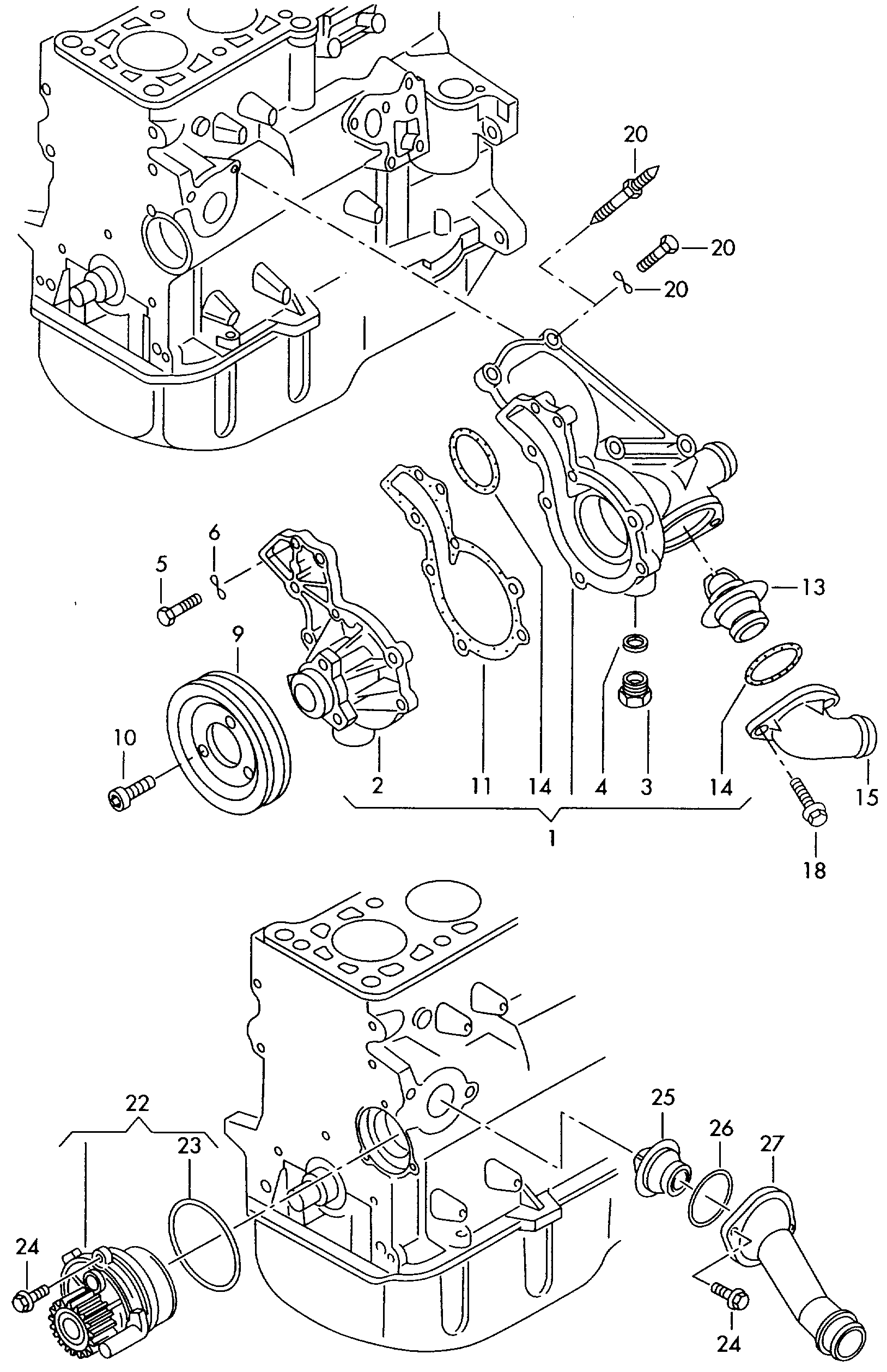 Porsche 06A 121 012 - Wasserpumpe alexcarstop-ersatzteile.com