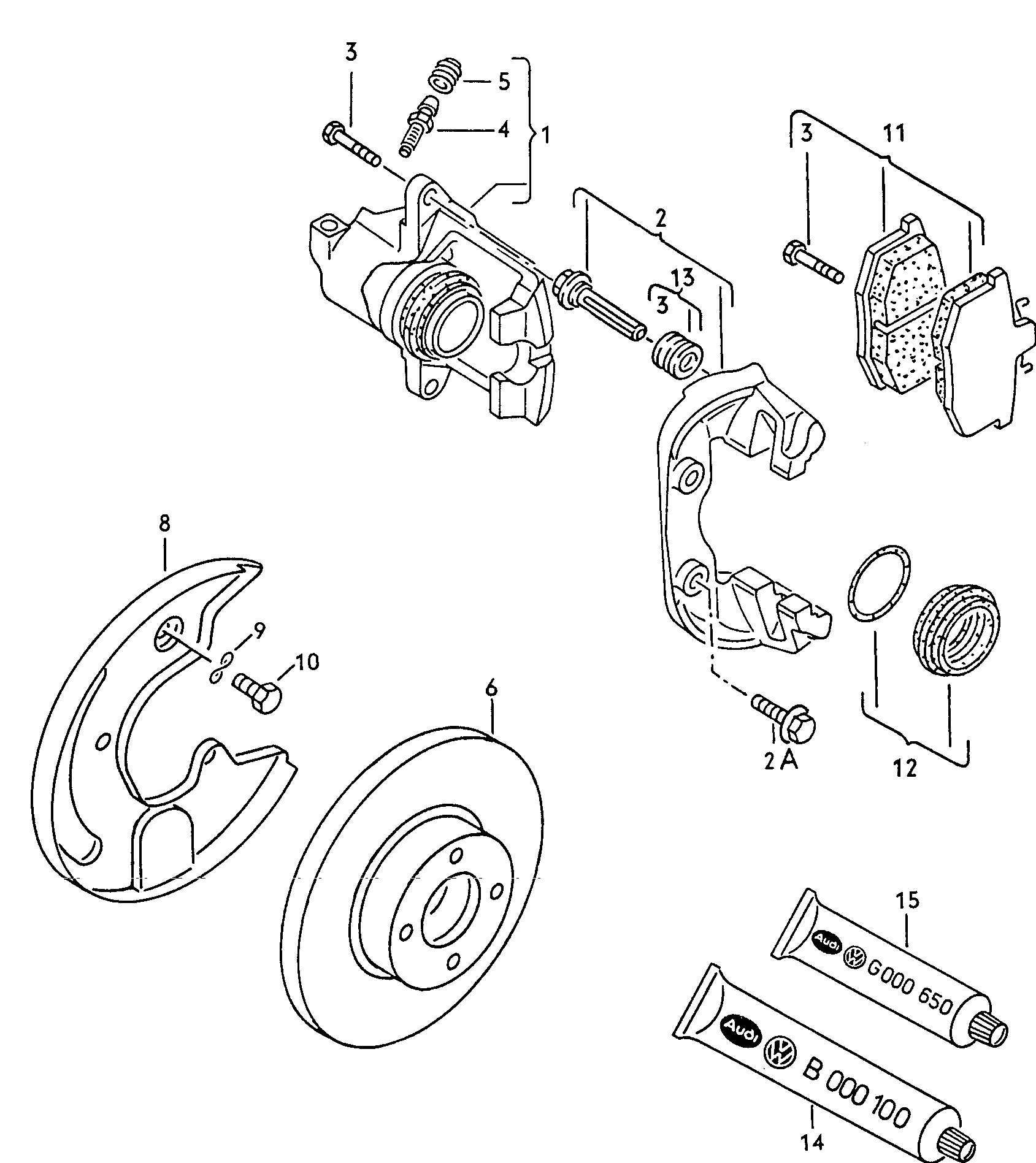 AUDI 357 615 124 AX - Bremssattel alexcarstop-ersatzteile.com