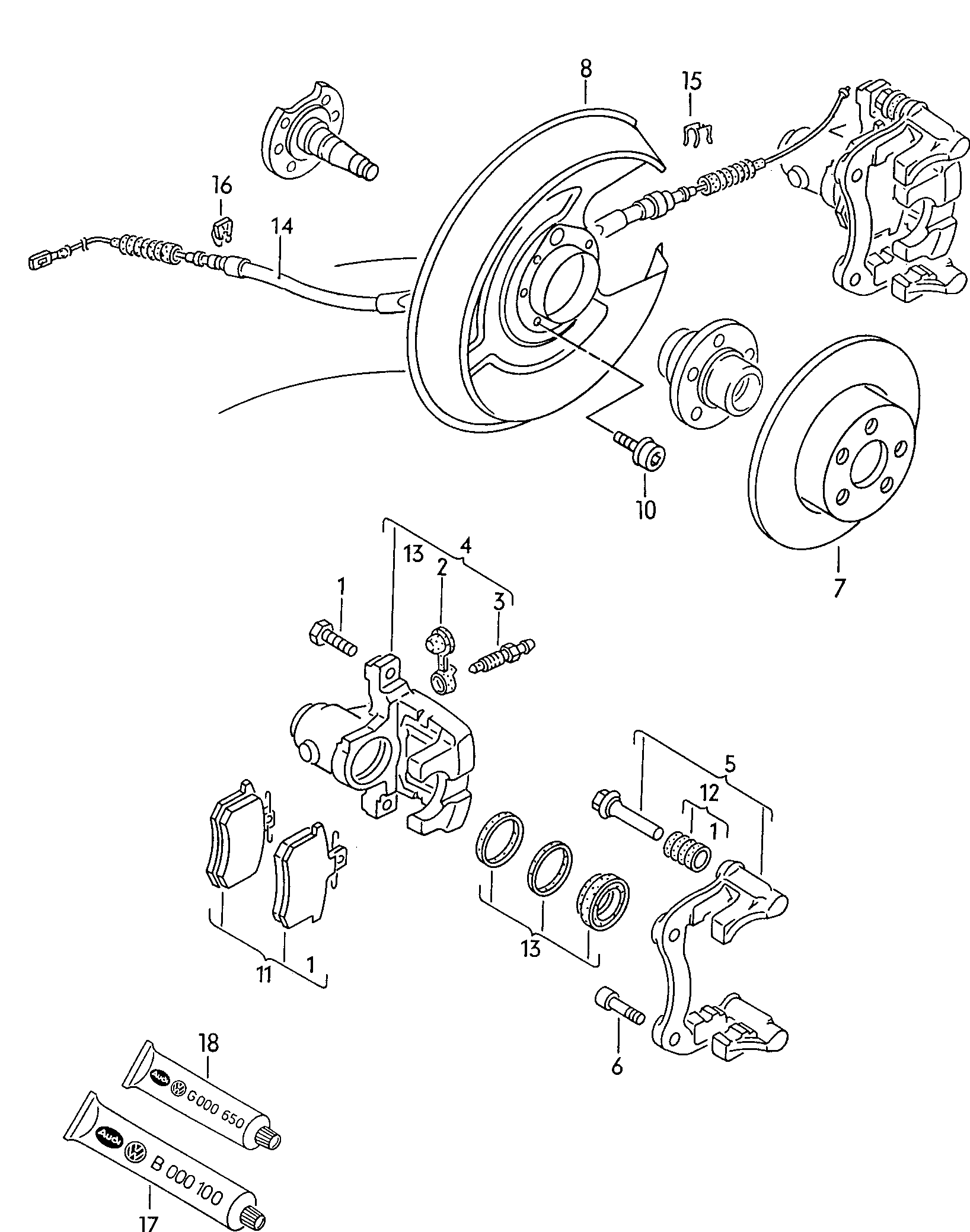 VAG 8A0698680 X - Reparatursatz, Bremssattel alexcarstop-ersatzteile.com