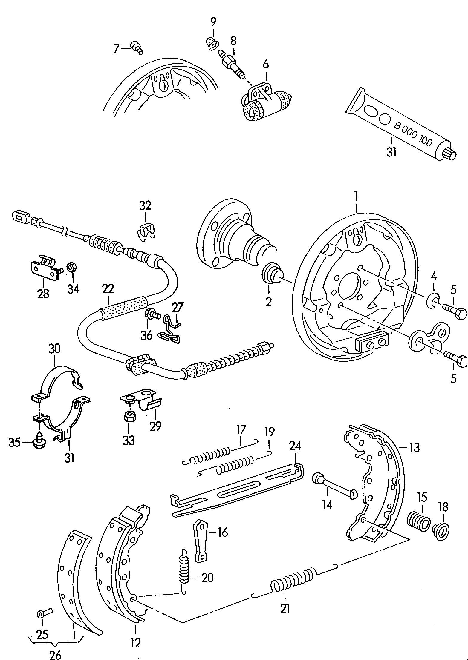 Skoda 8A0609527B - Bremsbacke alexcarstop-ersatzteile.com