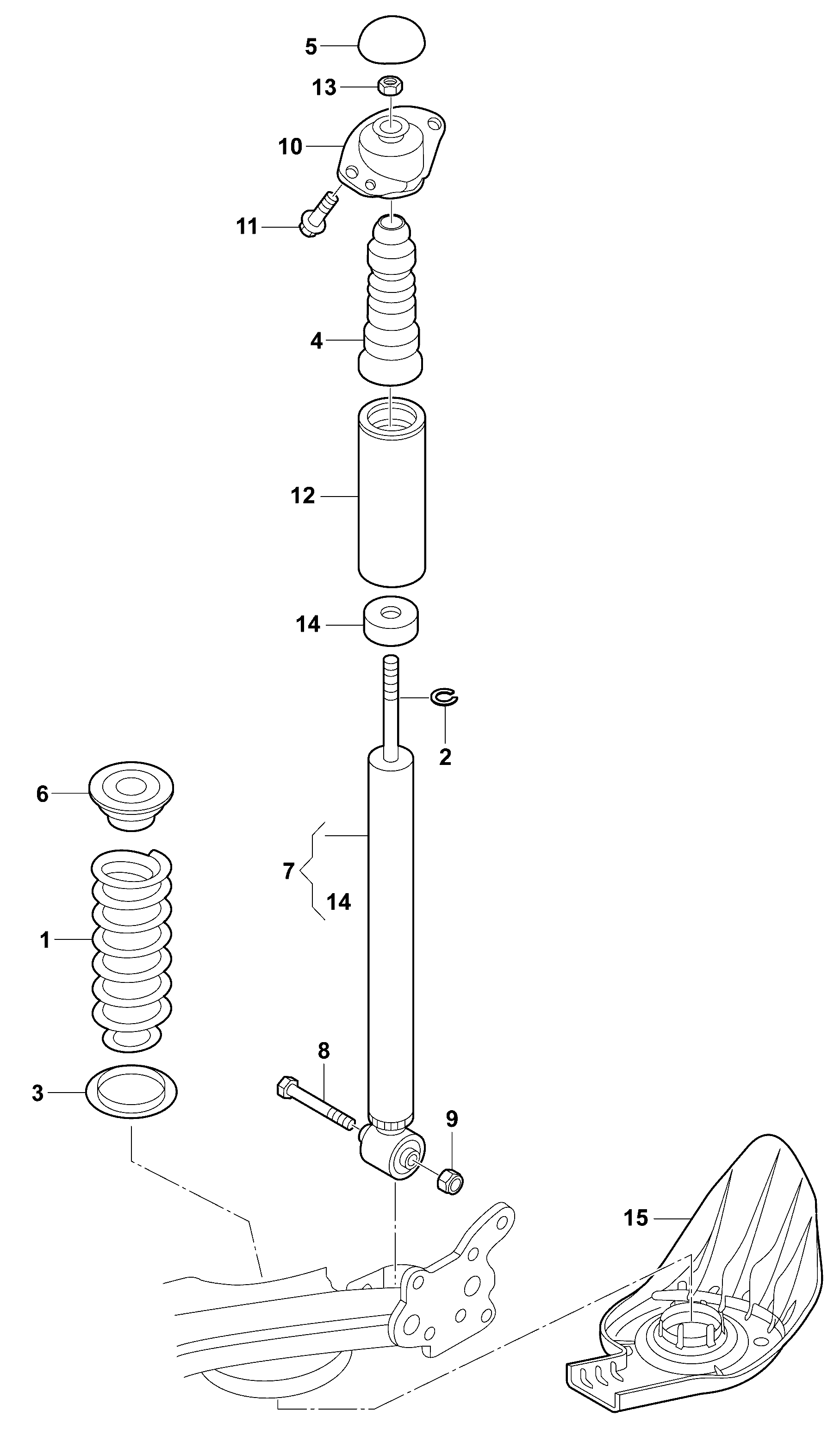 Seat 1J0513025BL - Stoßdämpfer alexcarstop-ersatzteile.com