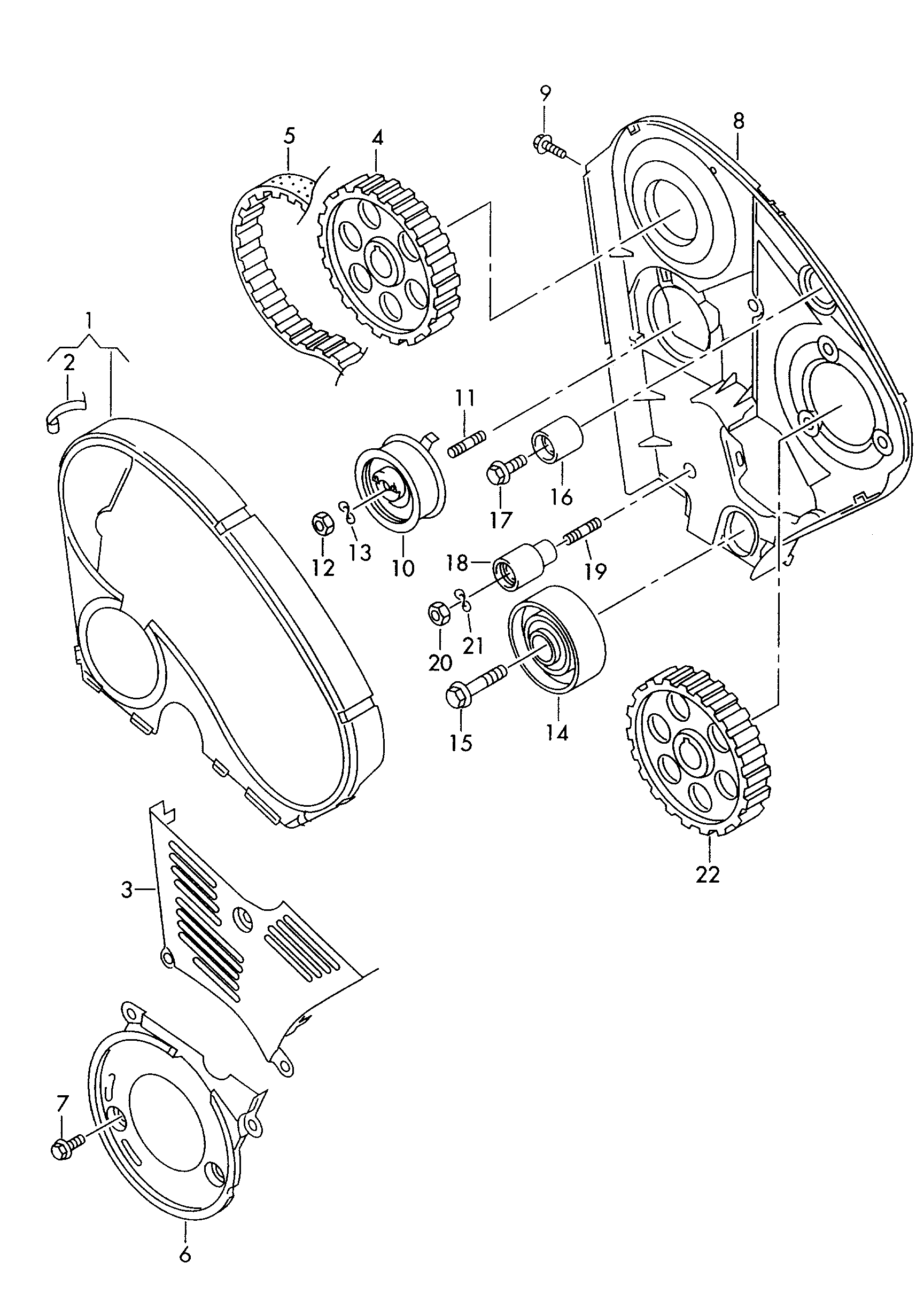 VW 038 109 244 E - Umlenk / Führungsrolle, Zahnriemen alexcarstop-ersatzteile.com