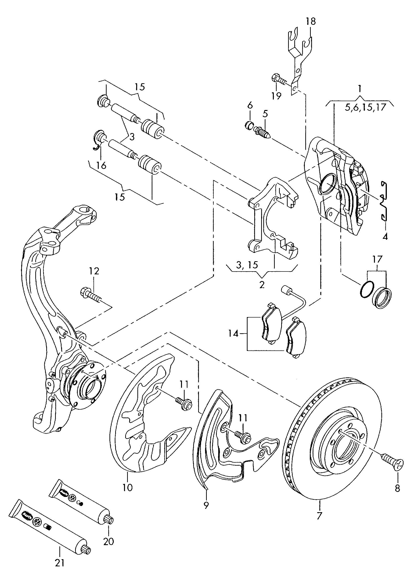 Skoda 4B0615123A - Bremssattel alexcarstop-ersatzteile.com