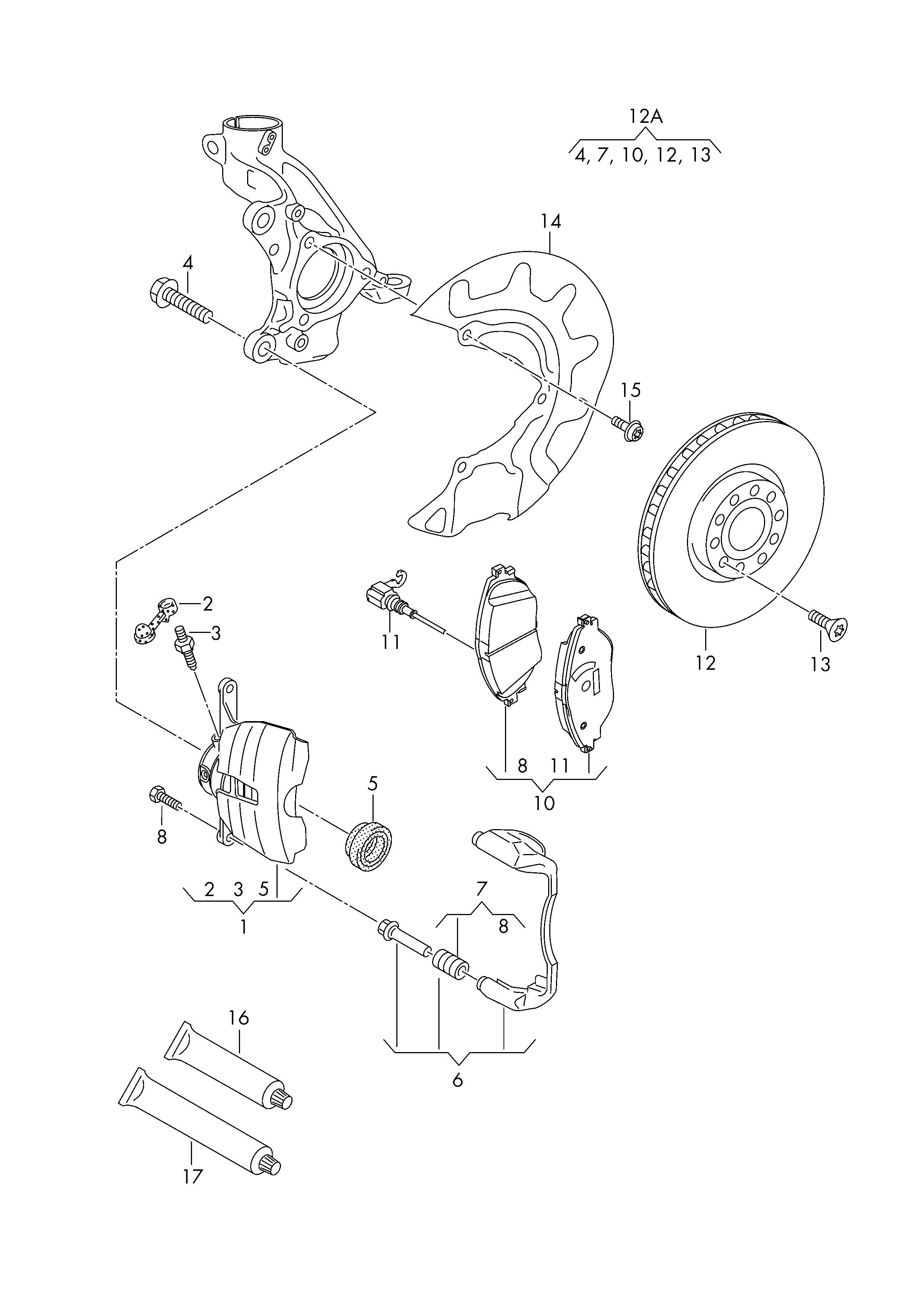 Skoda 8V0 615 123 A - Bremssattel alexcarstop-ersatzteile.com