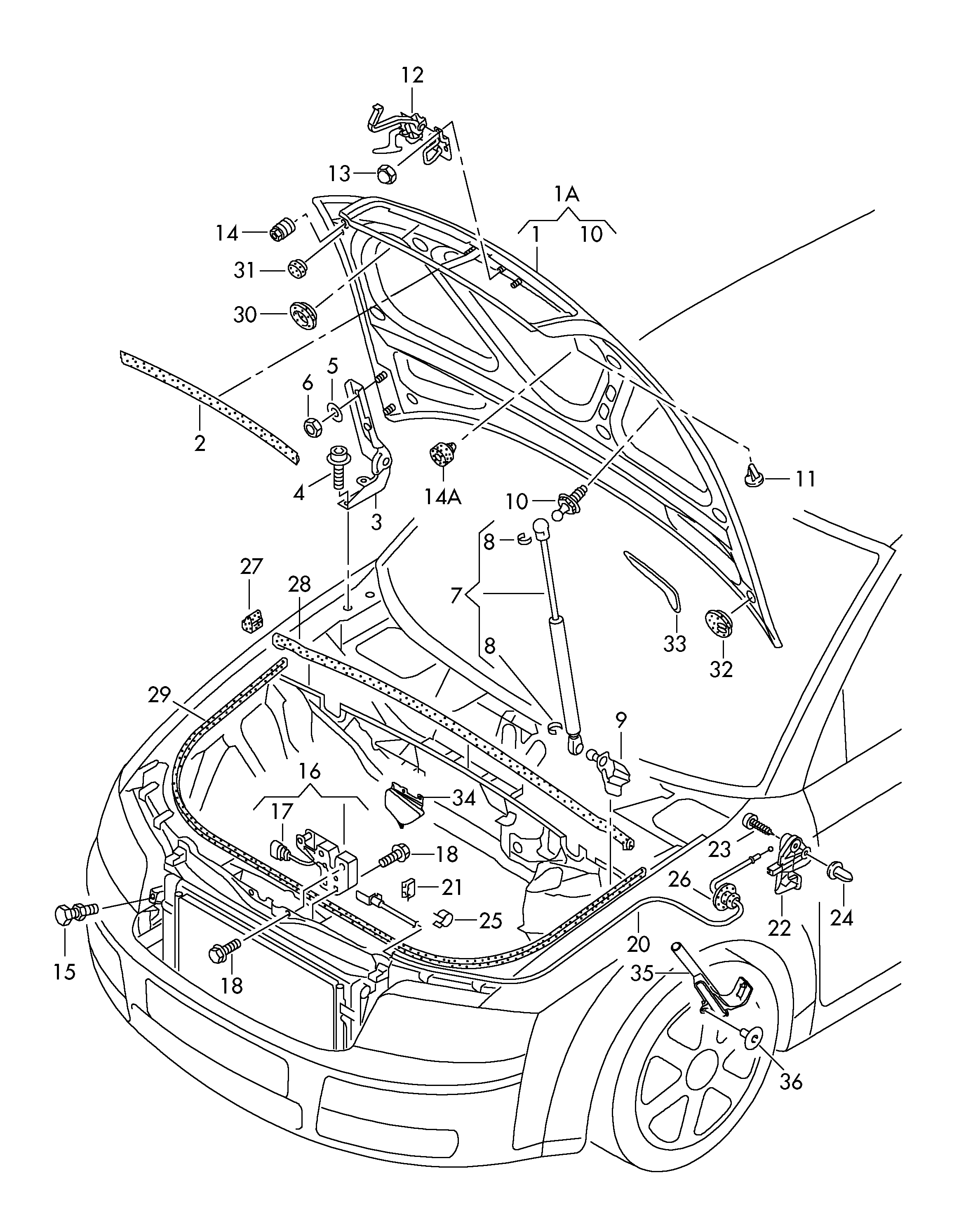 VAG 8E0 823 359A - Gasfeder, Motorhaube alexcarstop-ersatzteile.com