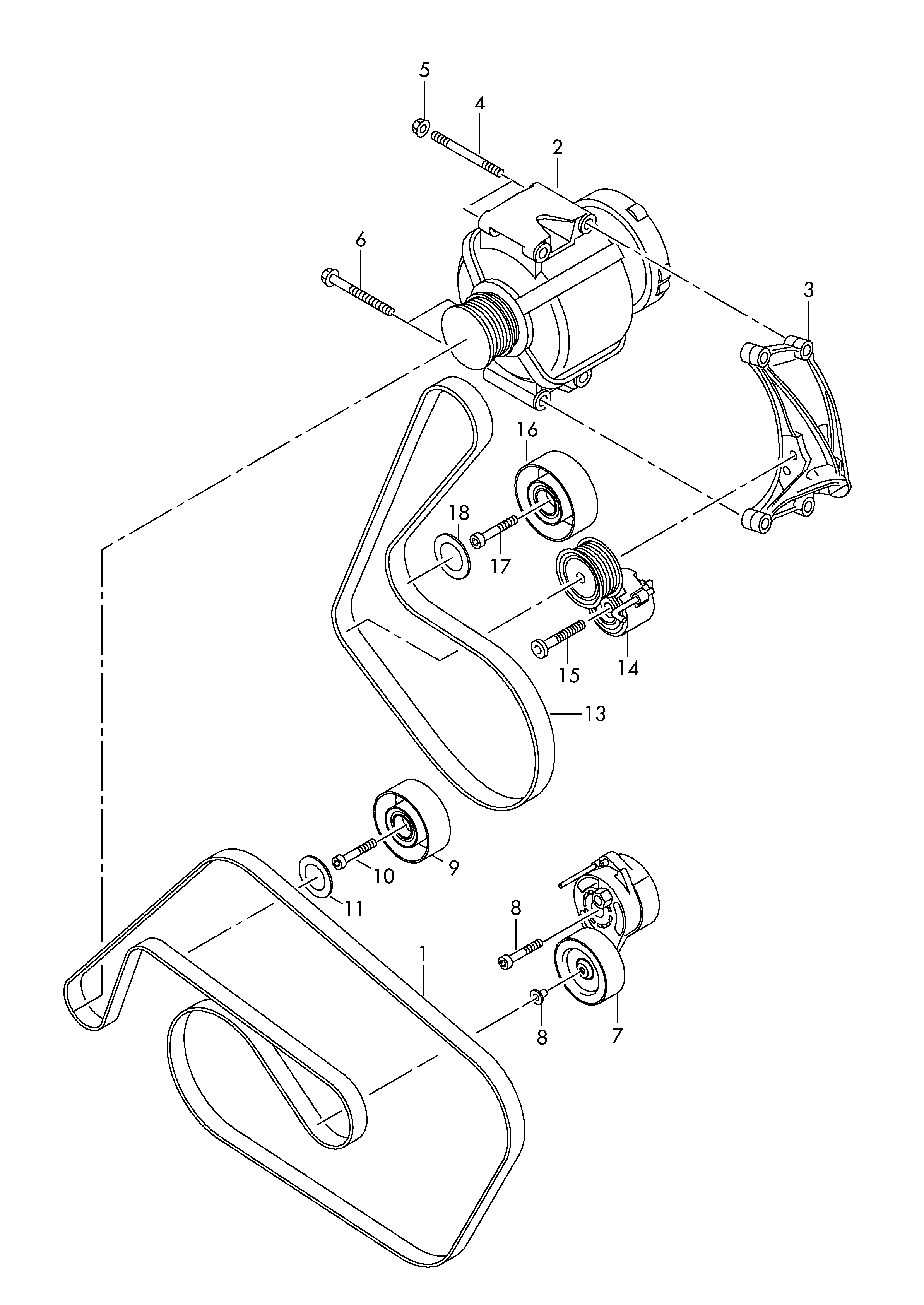 VW 06E 903 133 AG - Riemenspanner, Keilrippenriemen alexcarstop-ersatzteile.com