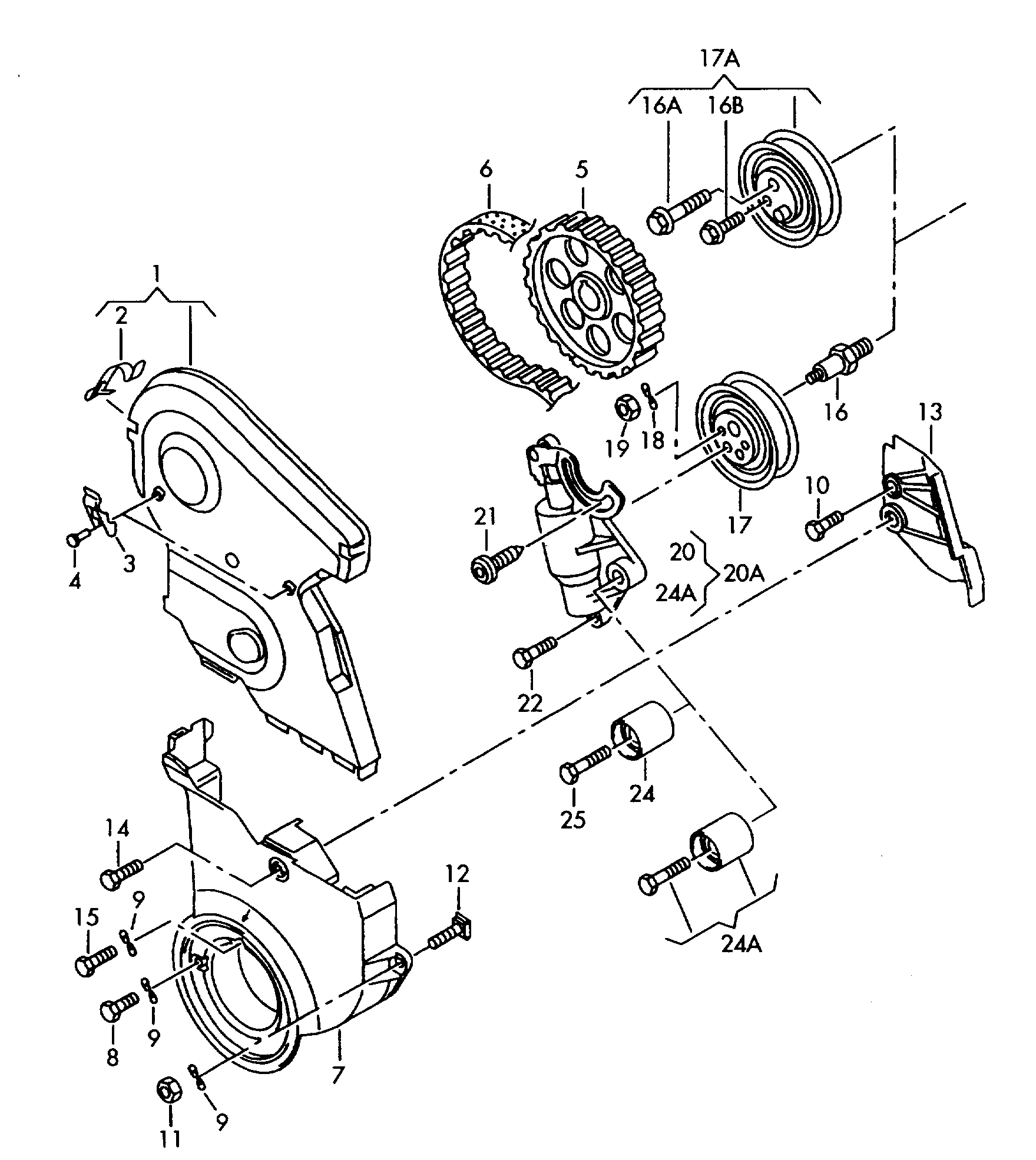 VAG 058109243D - Spannrolle, Zahnriemen alexcarstop-ersatzteile.com