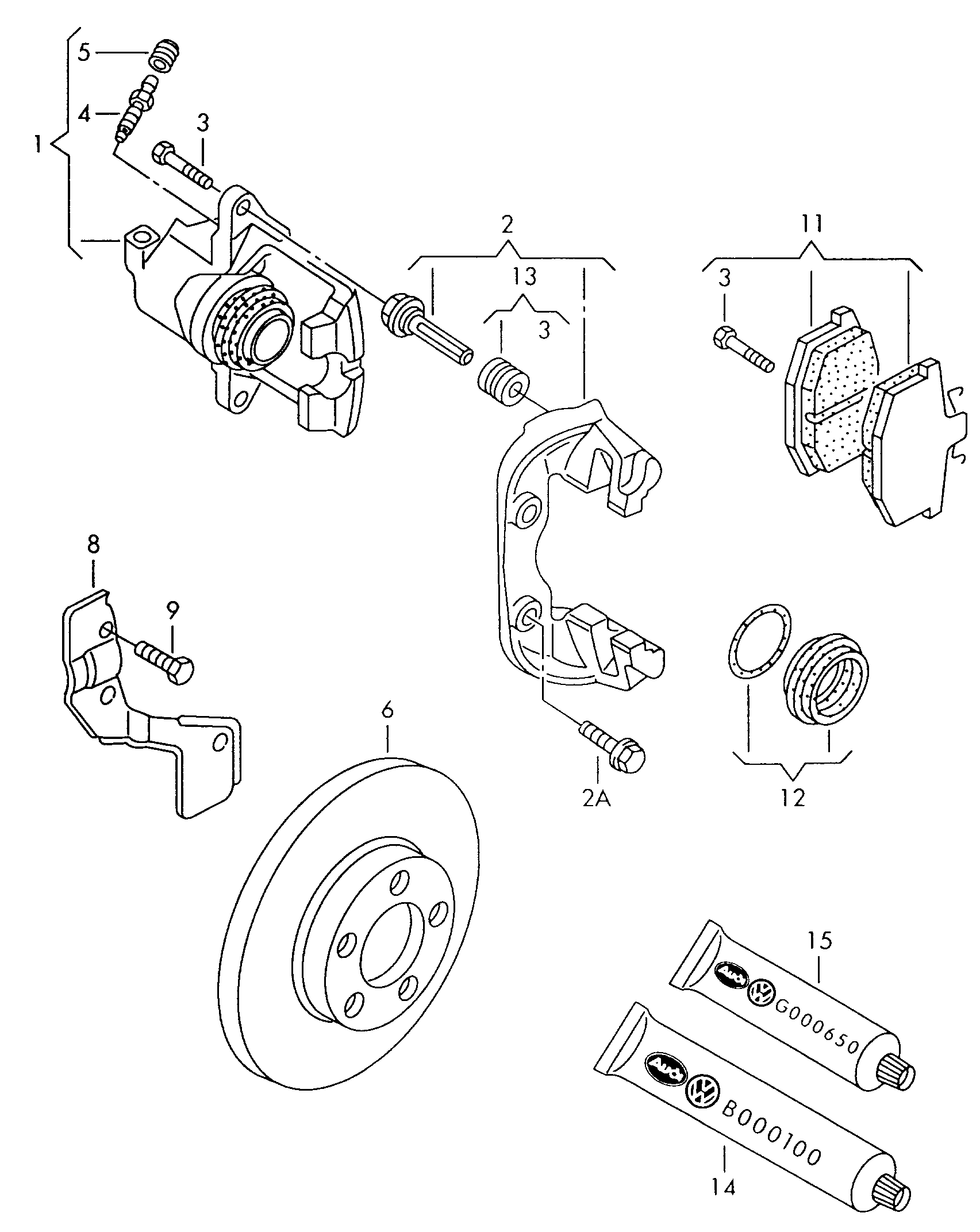 VW 8D0 698 151 L - Bremsbelagsatz, Scheibenbremse alexcarstop-ersatzteile.com