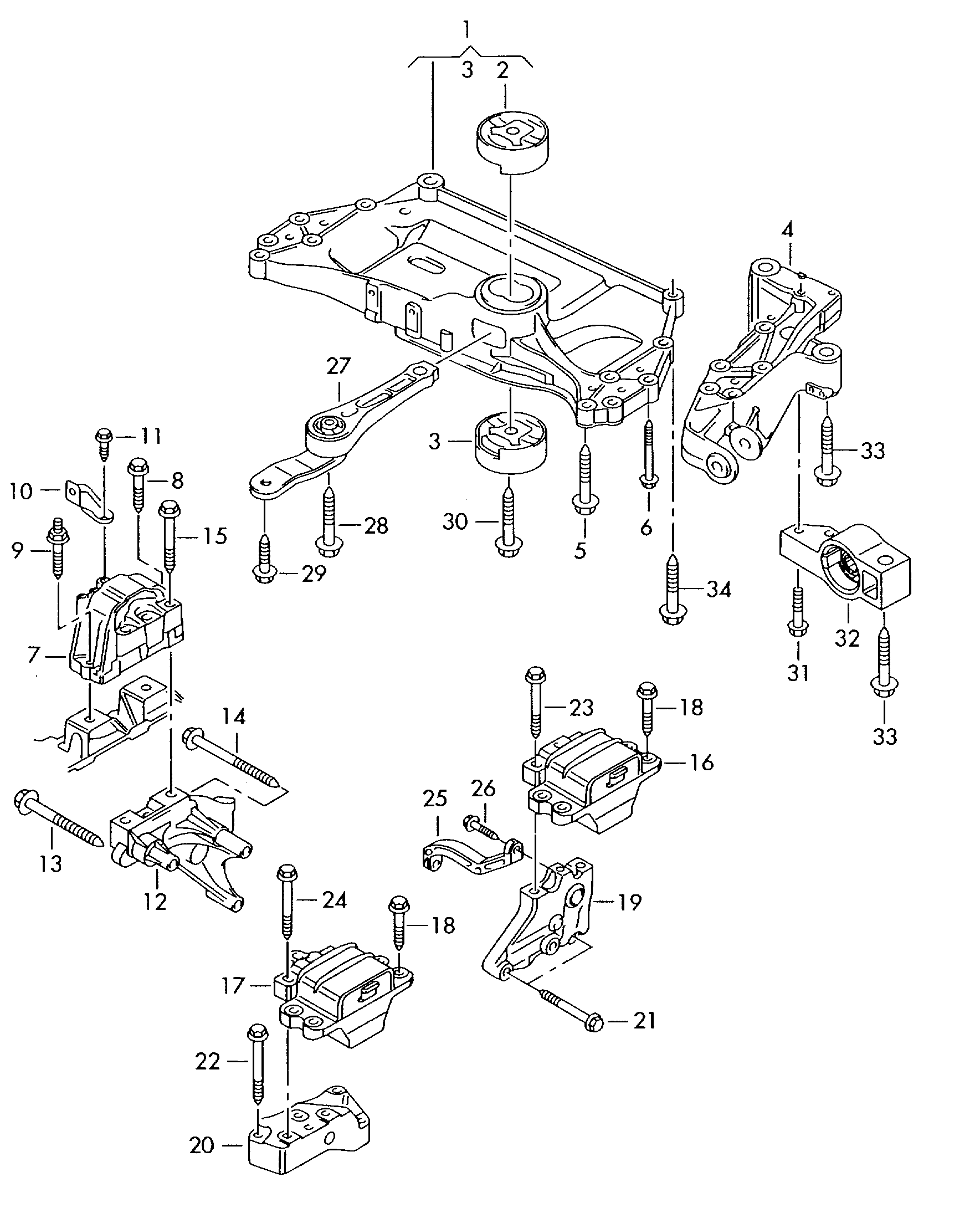 VW 1K0199867Q - Lagerung, Schaltgetriebe alexcarstop-ersatzteile.com