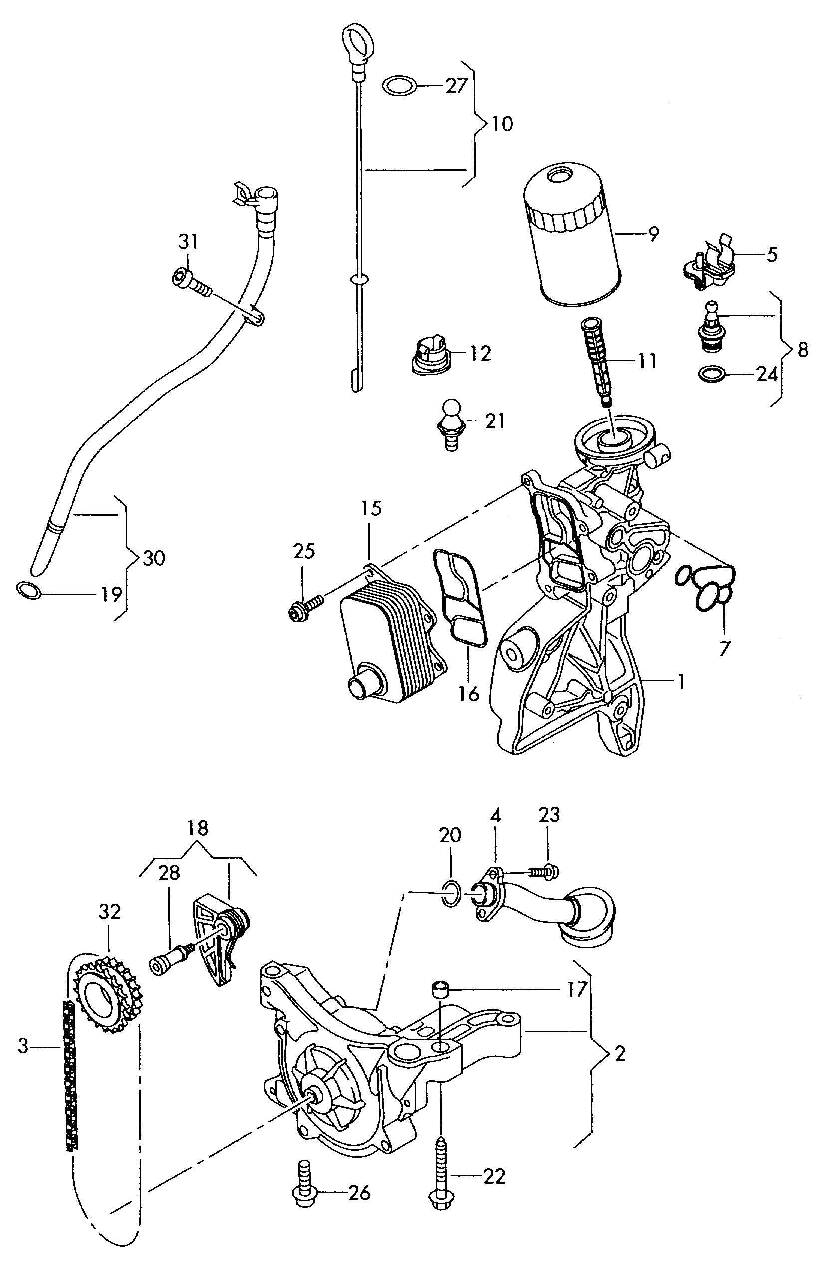 VW 06K 115 225 C - Kettensatz, Ölpumpenantrieb alexcarstop-ersatzteile.com