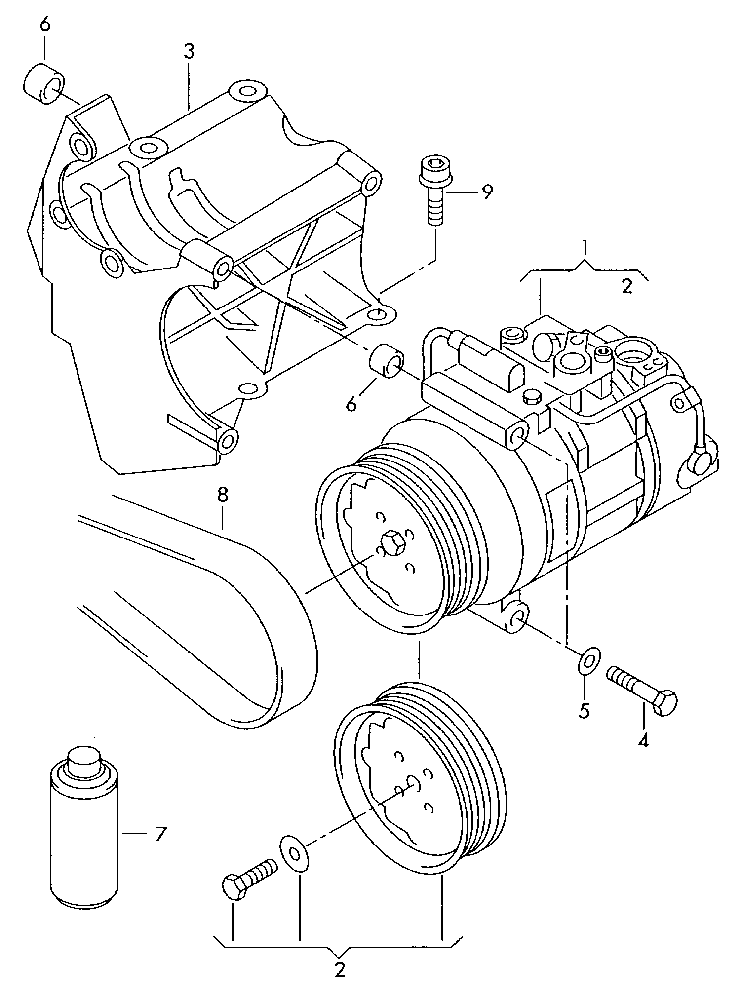 VAG 4E0260805F - Kompressor, Klimaanlage alexcarstop-ersatzteile.com