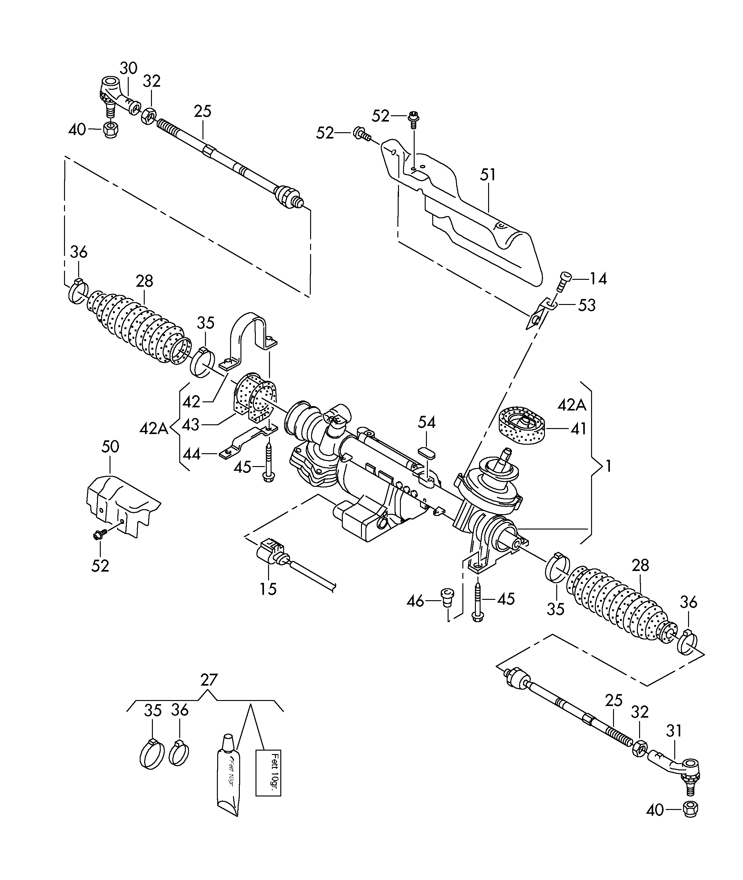 AUDI 1K1 423 055 KX - Lenkgetriebe alexcarstop-ersatzteile.com