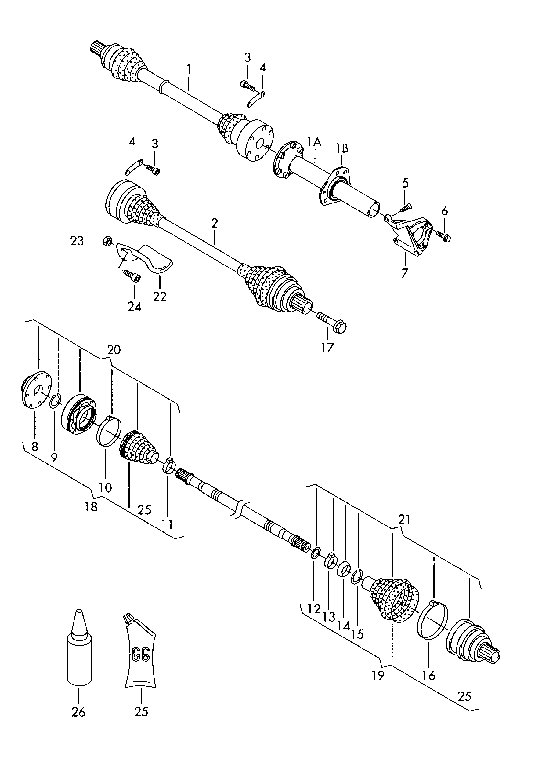 Skoda 1K0 498 201 A - Faltenbalg, Antriebswelle alexcarstop-ersatzteile.com