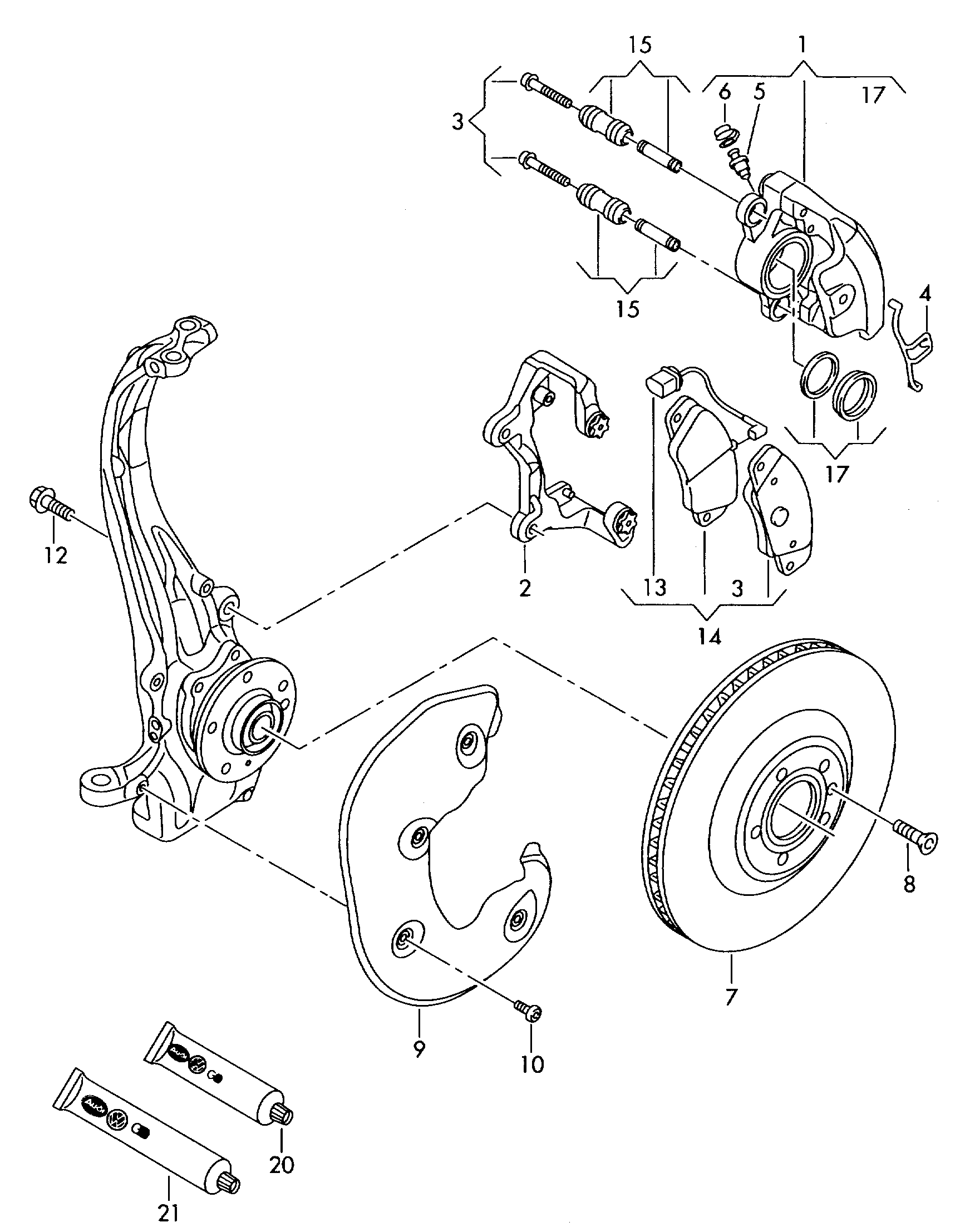 Seat 4G0698151AA - Bremsbelagsatz, Scheibenbremse alexcarstop-ersatzteile.com