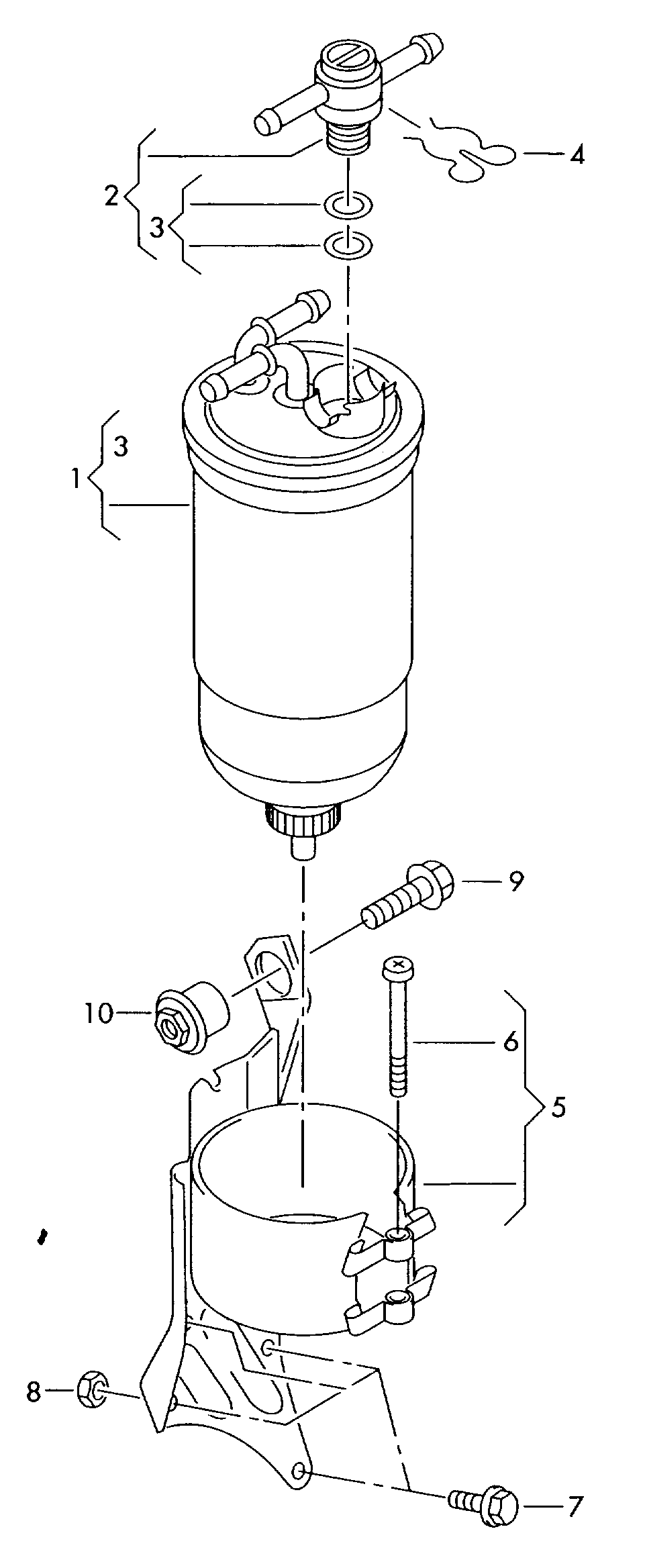 VW (FAW) 1J0 127 401 A - Kraftstofffilter alexcarstop-ersatzteile.com