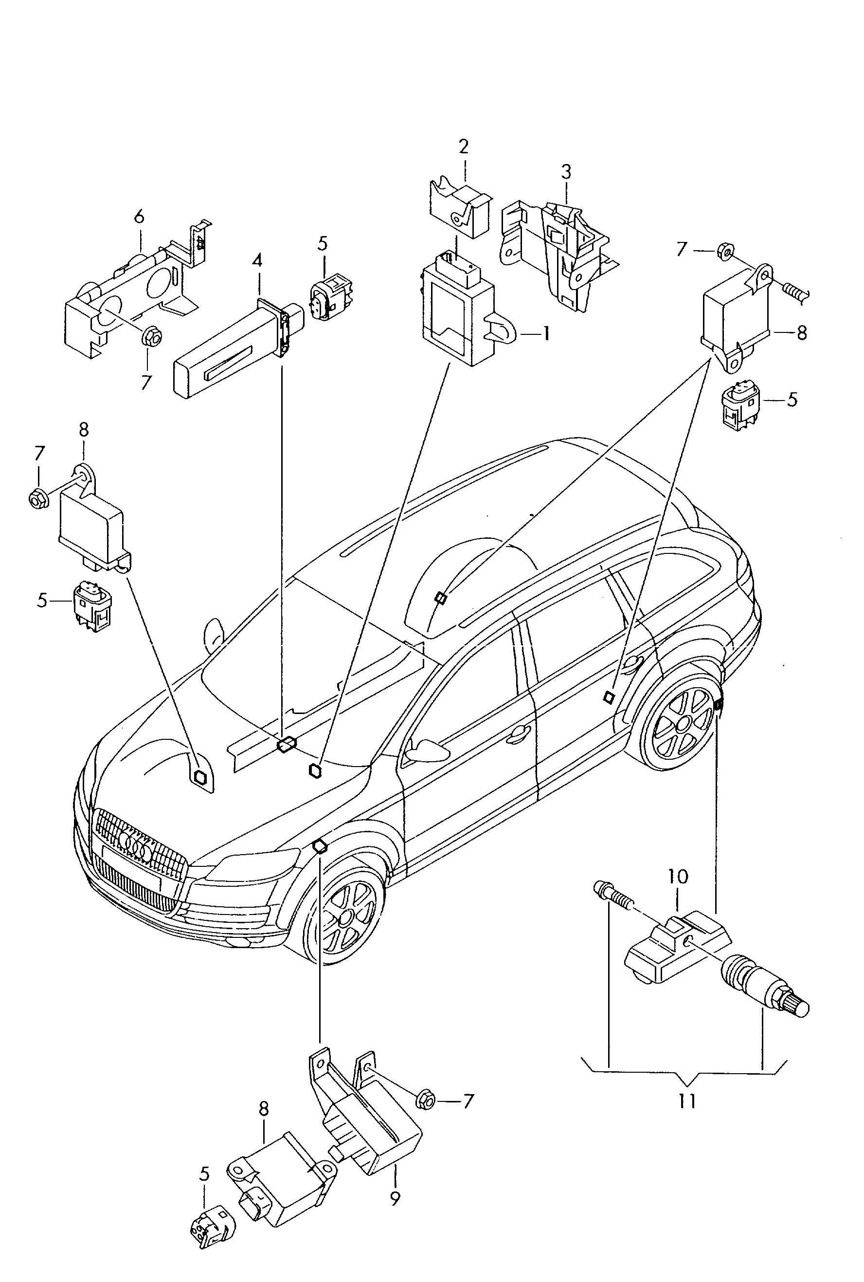 VW 7PP 907 275 F - Radsensor, Reifendruck-Kontrollsystem alexcarstop-ersatzteile.com