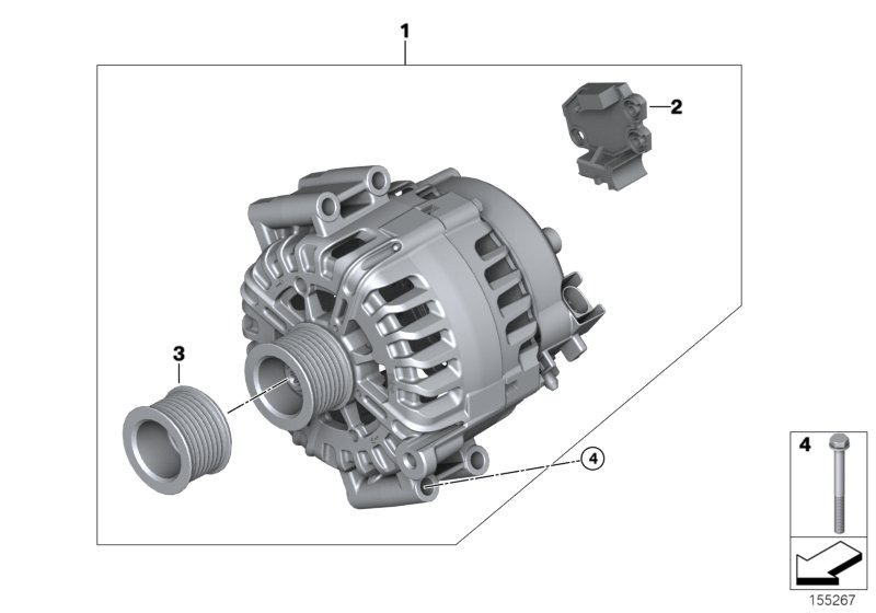 BMW 12 31 7 525 376 - Generator alexcarstop-ersatzteile.com